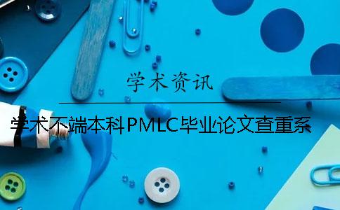 学术不端本科PMLC毕业论文查重系统