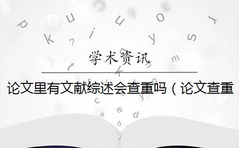 论文里有文献综述会查重吗（论文查重包括综述吗_文献综述怎么降低查重）