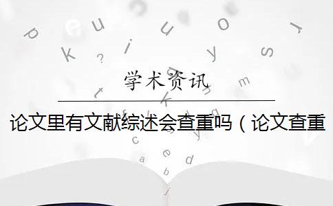 论文里有文献综述会查重吗（论文查重包括综述吗_文献综述怎么降低查重）