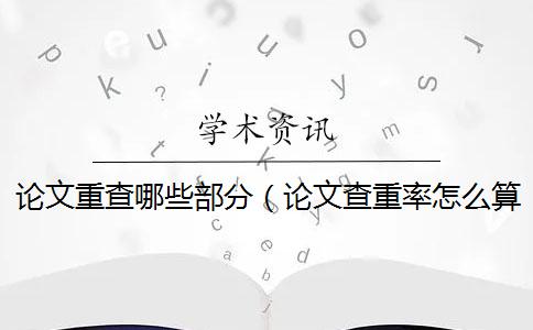论文重查哪些部分（论文查重率怎么算的_本科论文查重是怎么查的）