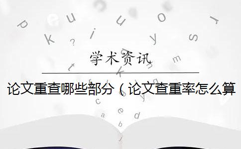 论文重查哪些部分（论文查重率怎么算的_本科论文查重是怎么查的）